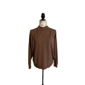 VTG Womens Duvet Mock Neck Sweater Brown Size XL
